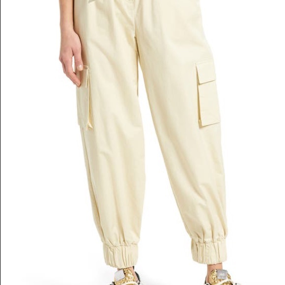 NWT BP Ivory Dove Paper Bag Belted Elastic Waist Pants - Picture 12 of 12